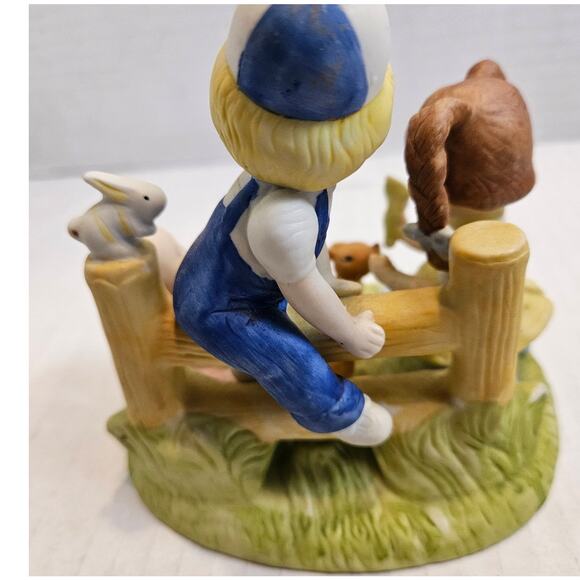 Cabbage Patch Kids "Deer Friends" porcelain figurine 1984 Xavier Roberts - Picture 5 of 9